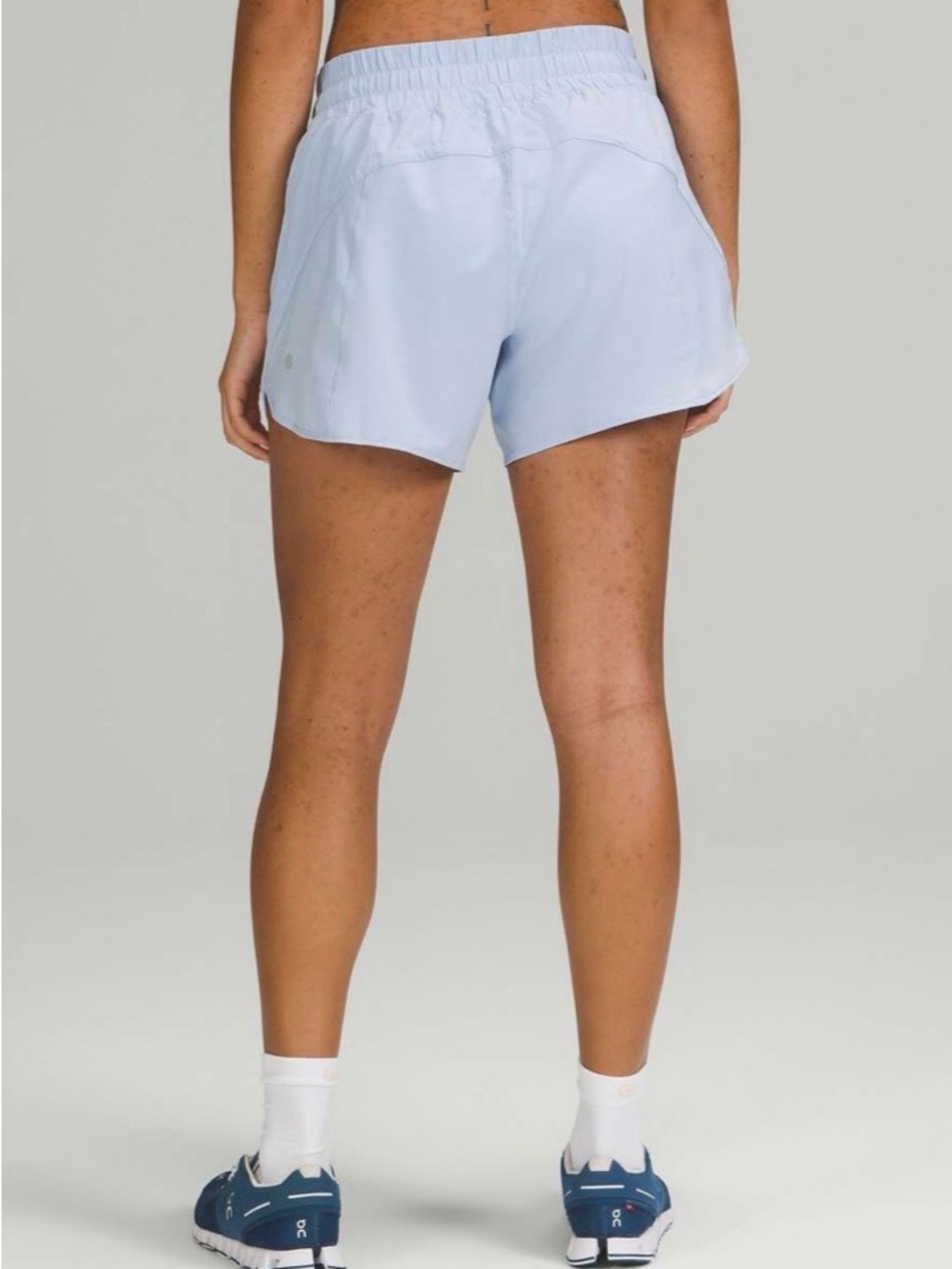 Lululemon Track That Mid-Rise Lined Short 5" Blue Linen Size 2